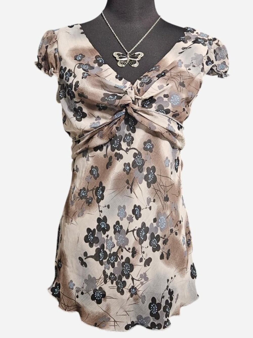 Suzy Y2K Floral Babydoll Shirt Size Medium